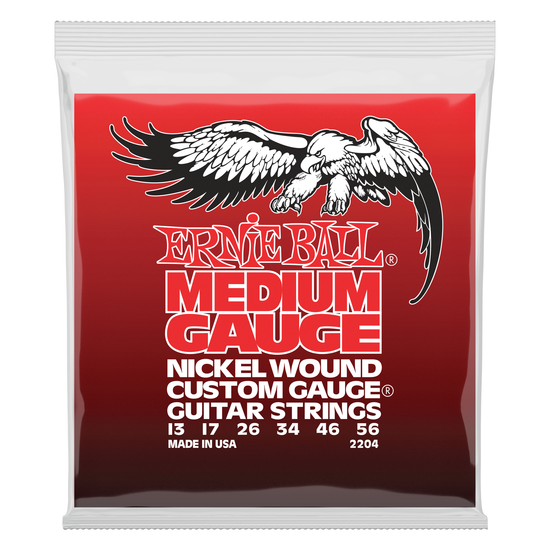 Струны для электрогитары ERNIE BALL 2204 Nickel Wound Medium 13-56