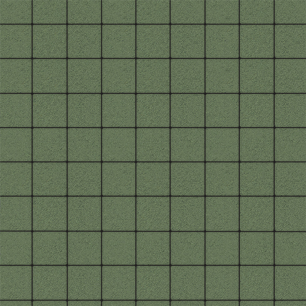 Тротуарная плитка КВАДРАТ 100х100 мм - Стандарт Зеленый