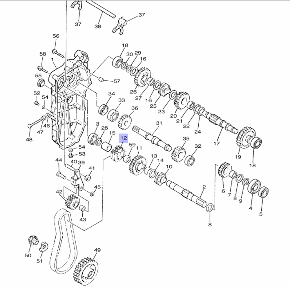 Звездочка КПП Yamaha VK540