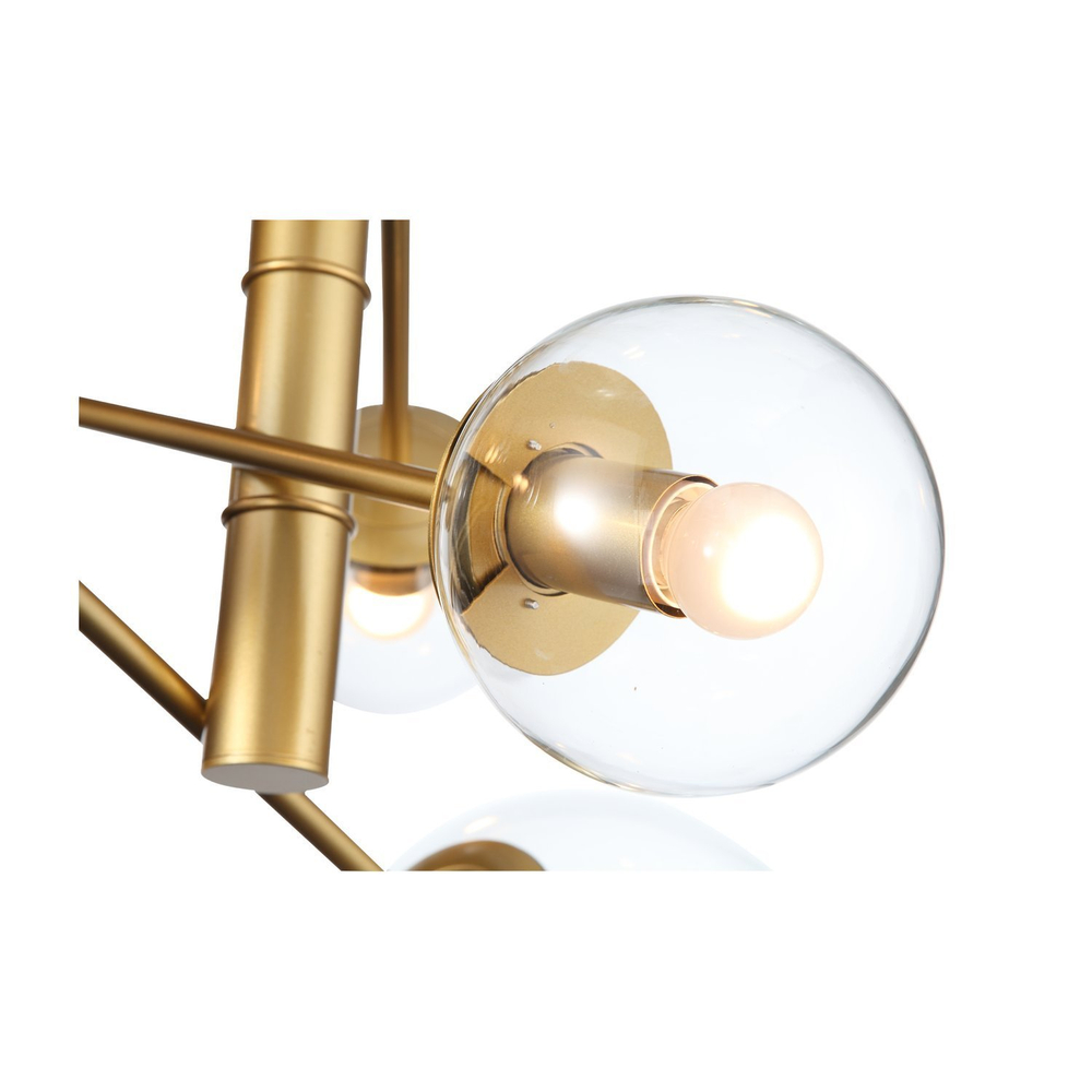 Светильник с лампой накаливания, золотистый матовый, прозрачный, LIORA, E27, 40