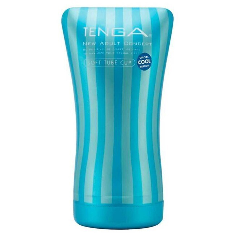 Мастурбатор Tenga Soft Tube Cool с охлаждающим эффектом, синий (Цвет: синий)