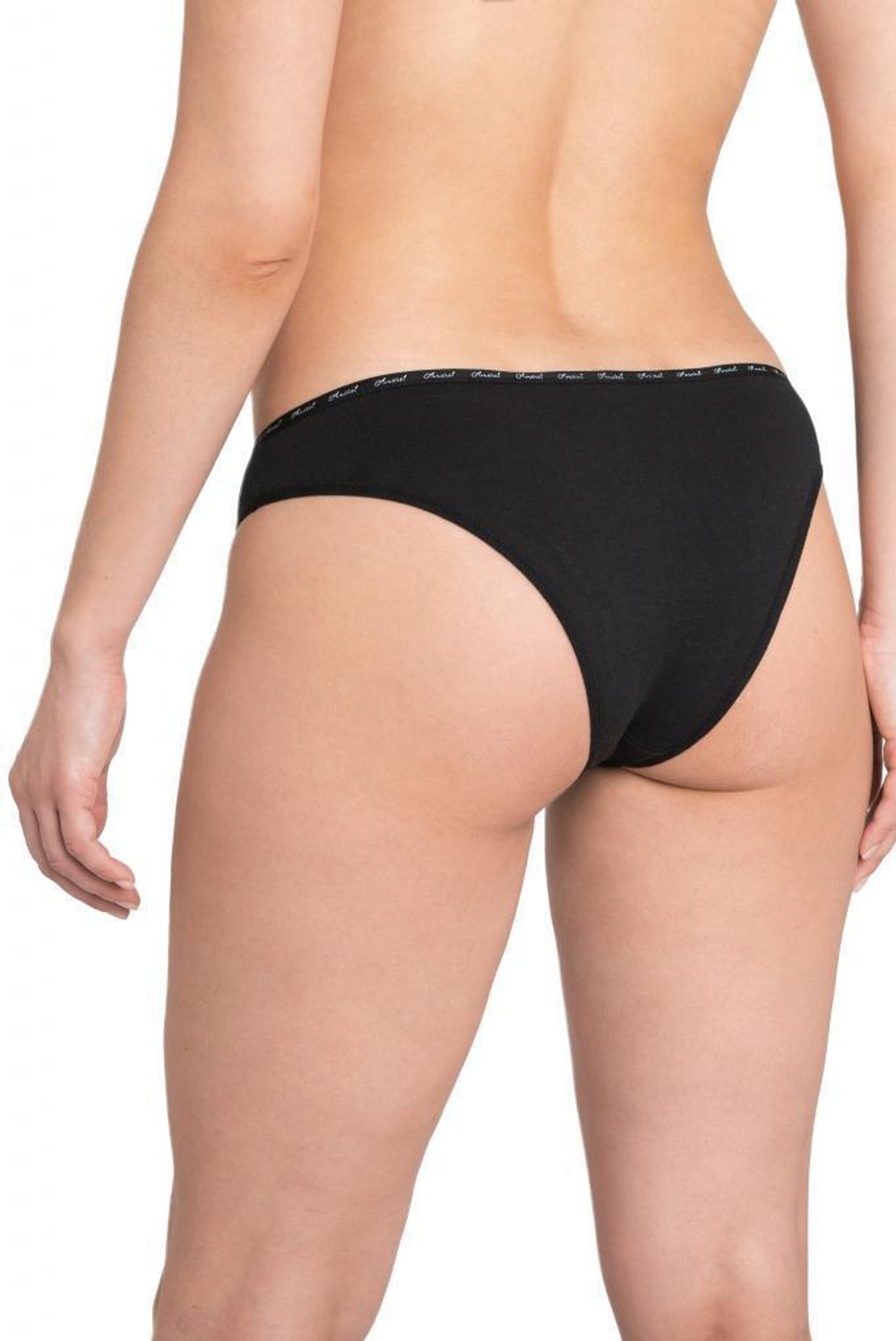 Трусики-бразилиана с узкой брендированной резинкой (Размер: S) (Цвет: серый меланж)