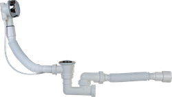 Слив-перелив для ванны EWRIKA 0100101011 40 мм, полуавтомат, хром, с сифоном