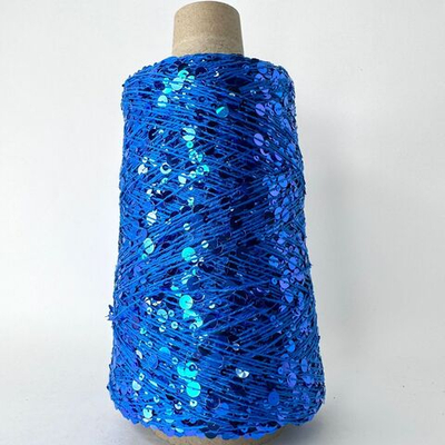 Lustrosa крупные 6 mm и мелкие 3 mm пайетки на хлопке, длина нити: около 200м/100гр "Диско" Ярко-синие пайетки с голографическим эффектом и синяя нить. Есть Бобинки: 79, 133; 130гр.