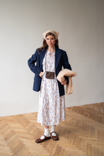 Платье к Элизе для беременных и кормящих, Кремовый с цветами