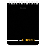 Блокнот малый ФОРМАТ А6 108х145 мм 40 л. гребень картон клетка BRAUBERG "Black & notes" (36 штук в упаковке)