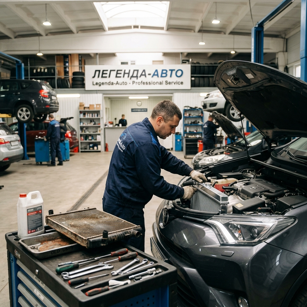 Радиатор охлаждения замена