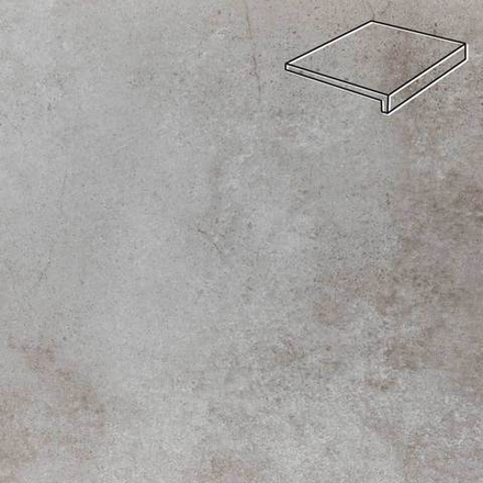 Stroeher - Keraplatte Aera Т 705 beton 294х340х35х11 артикул 9430 - Клинкерная ступень прямоугольная рядовая Loftstufe