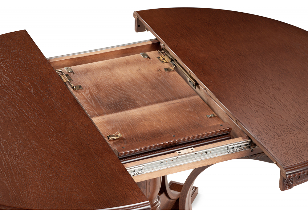 Стол деревянный Woodville Нозеан круглый миланский орех