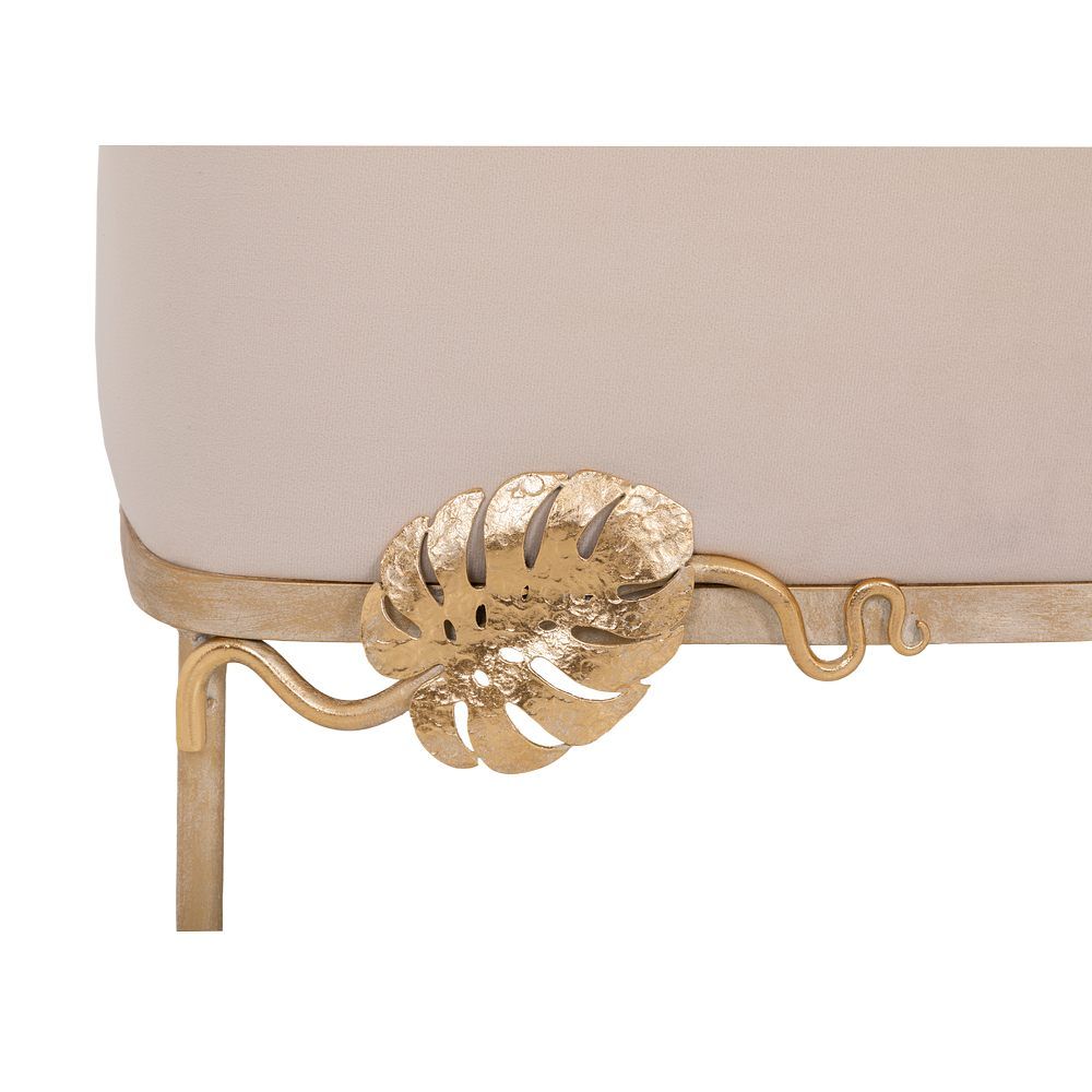 Банкетка Monstera Deliciosa (Монстера) Бежевая Айвори