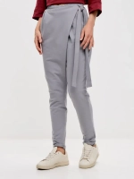 Штаны оверсайз на завязках с запахом большие размеры