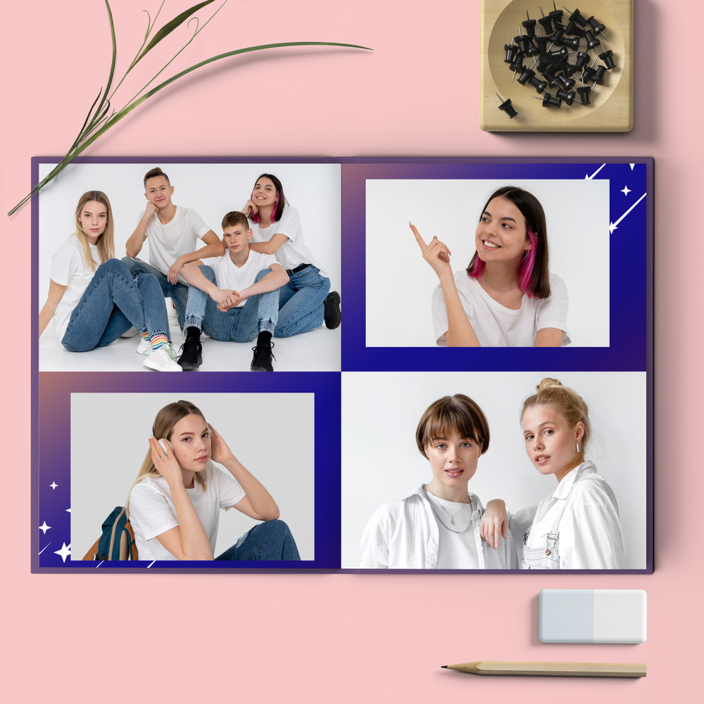 PSD-Шаблон фотокниги "Звёзды"
