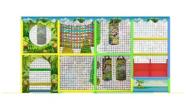 «Баунти» 15,3м² (4,9*2,5*2,5 м) Игровой лабиринт + бассейн (1,2*2,4 м)