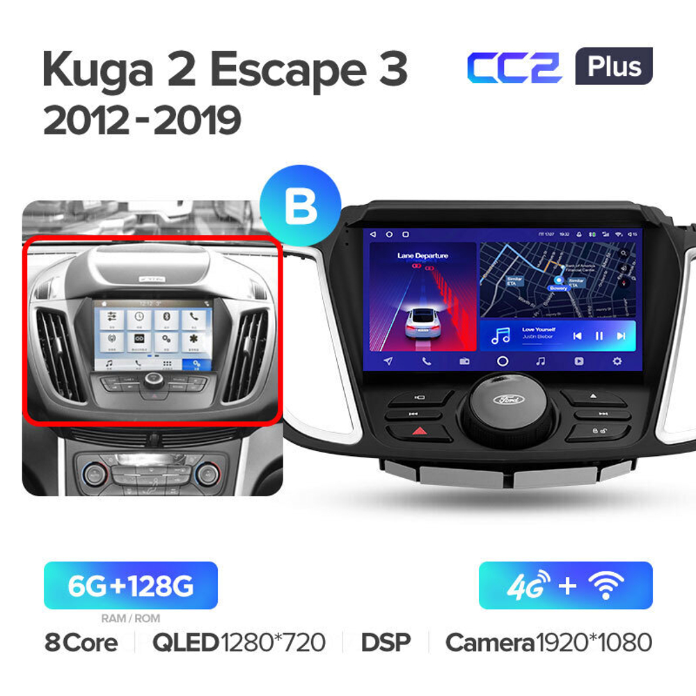 Teyes CC2 Plus 9" для Ford Kuga, Escape 2012-2019