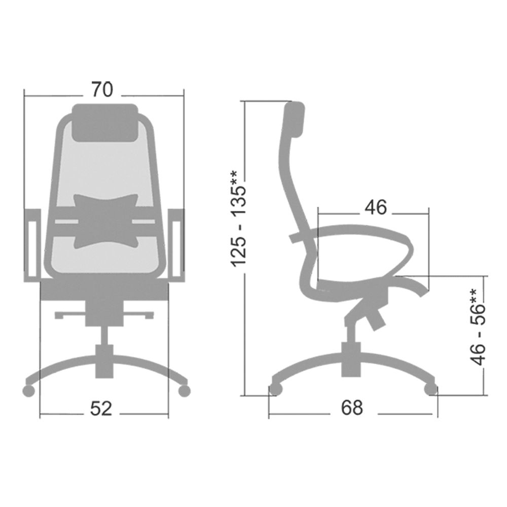 Кресло руководителя Метта "Samurai" S-1.03/ S-1.04, сетка-кевларовая нить черная, мультиблок