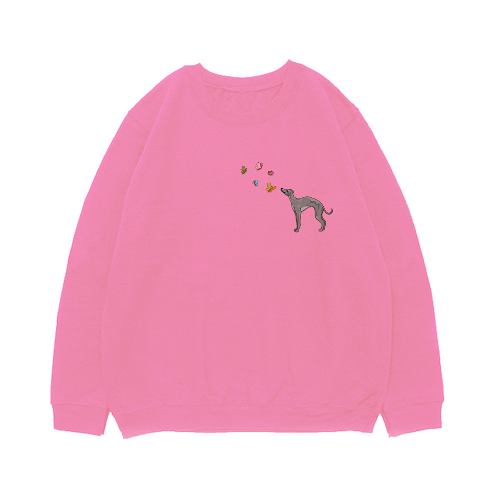 Свитшот "Левретка и бабочки"