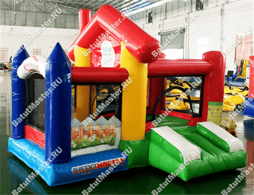 Детский надувной батут "Домик в деревне" 3.5*2.5*2.2 м