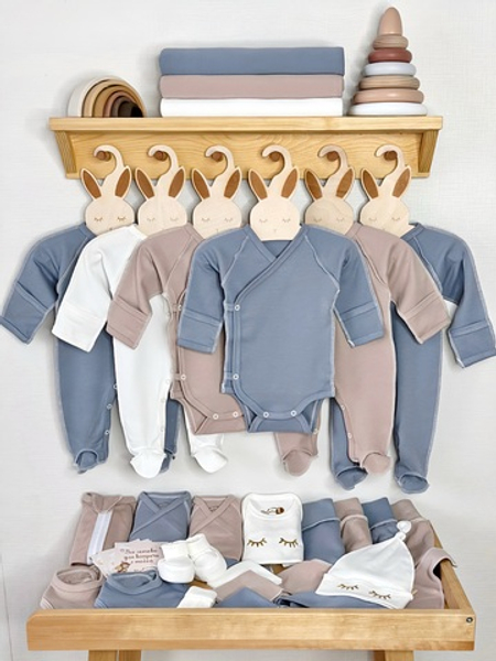 Лазурно-серый с бежевым