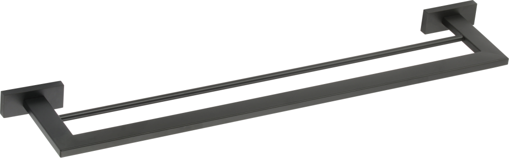 88071-C Держатель 2-ой для полотенца 55 см. (ЧЕРНЫЙ) GANZER (10/1шт)