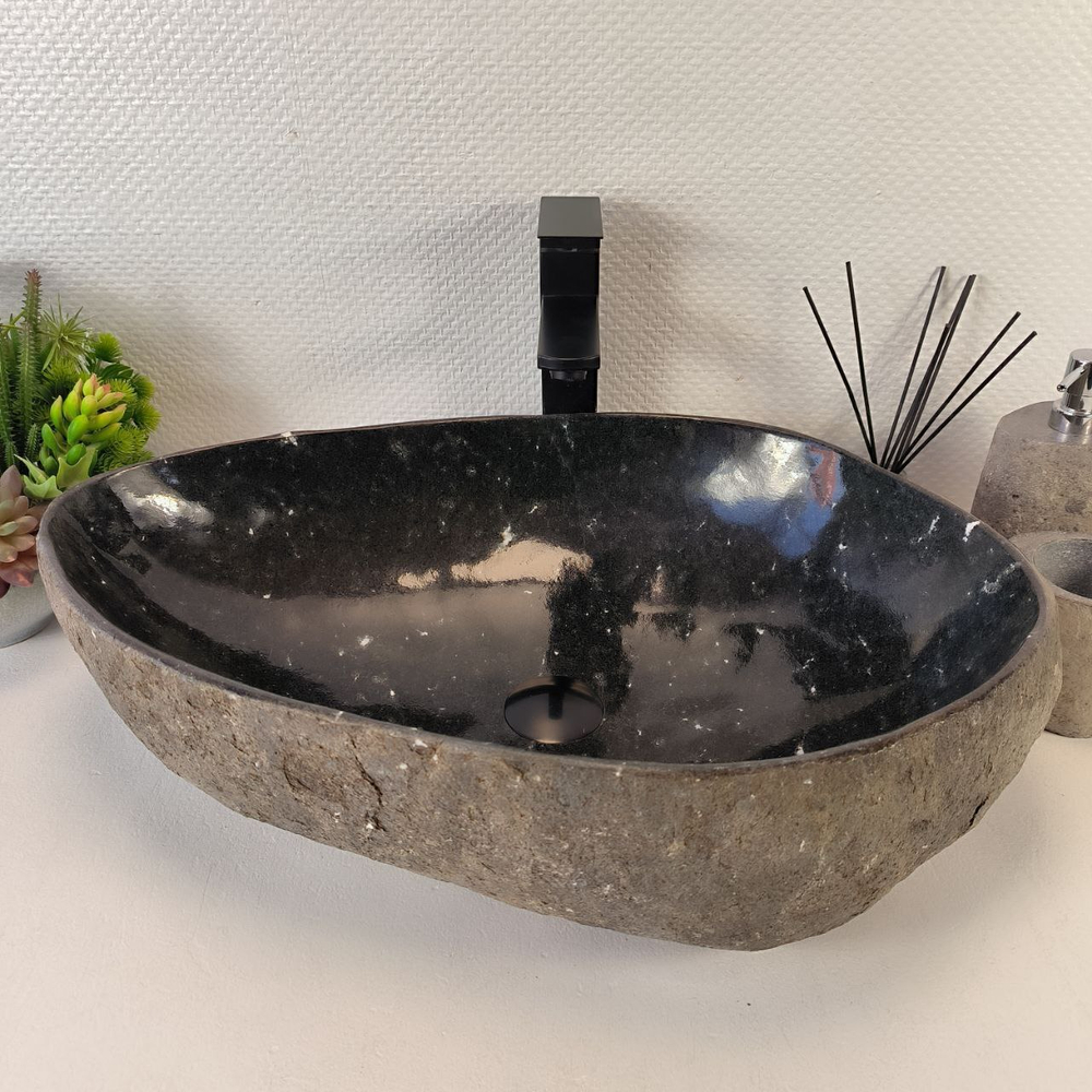 Раковина из речного камня RS-65381 60*40*15 0863
