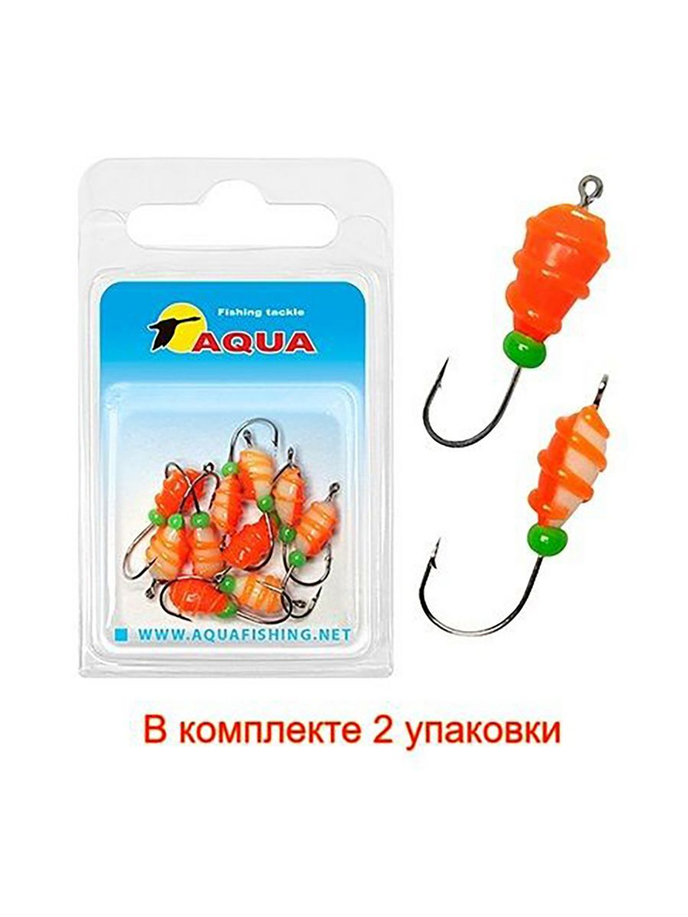 Мормышка фосфорная №07 P, 2 упк по 10 шт 0,14g