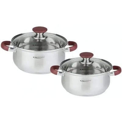 Набор кастрюль из нержавеющей стали 4 предмета «Берта» (2л+3л) Катунь