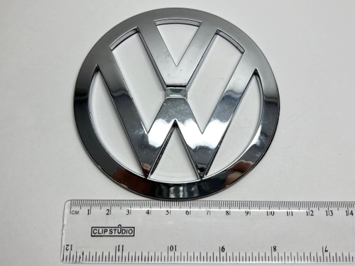 Логотип (шильдик, надпись, эмблема) "Volkswagen" 10.5см для крышки багажника / решетки радиатора / капота