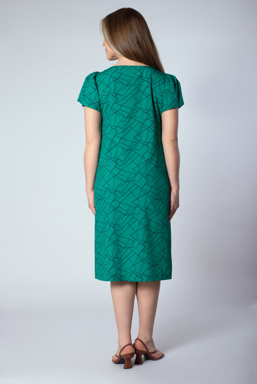 Платье женское 2572ЛПБ, графика #176Гри052572ЛПБ
