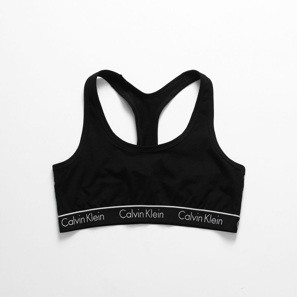 Женский комплект: топ+слипы+стринги черный Calvin Klein Women Black 3in1