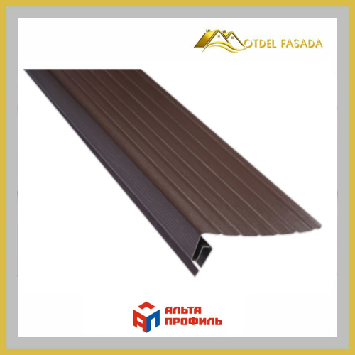 Планка фаска  Альта профиль Т-08 Коричневый 3м