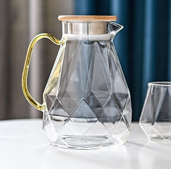 298035 Чайник "Кристалл" метал.крышка с ситом, 1600мл, стекло