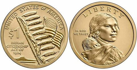 США 1 доллар 2024 Сакагавея - Закон о гражданстве индейцев