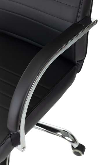 Кресло руководителя Бюрократ T-8010SL черный эко.кожа крестов. металл хром