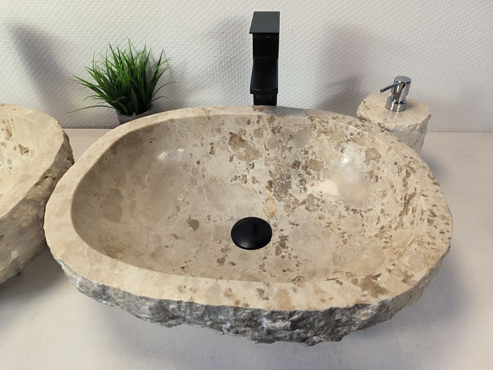 Раковина из мрамора ПАРА! Erozy Cream EM-62780 50*40*16 122