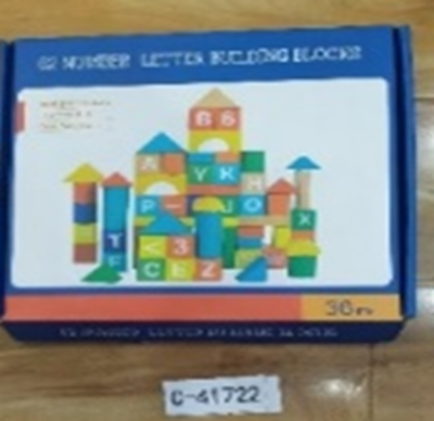 Конструктор деревянный 62 эл, коробка C-41722