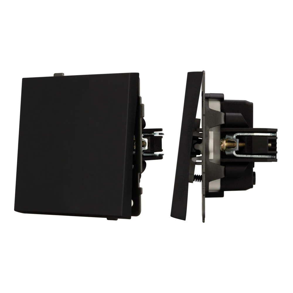 Механизм выключателя одноклавишный перекрёстный SWT-TENDO-MKX1-SFPL-BK (230V, 10A) (Arlight, -) 054571