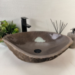 Каменная раковина из речного камня RS-05227 (58*47*15) 0857 из натурального камня