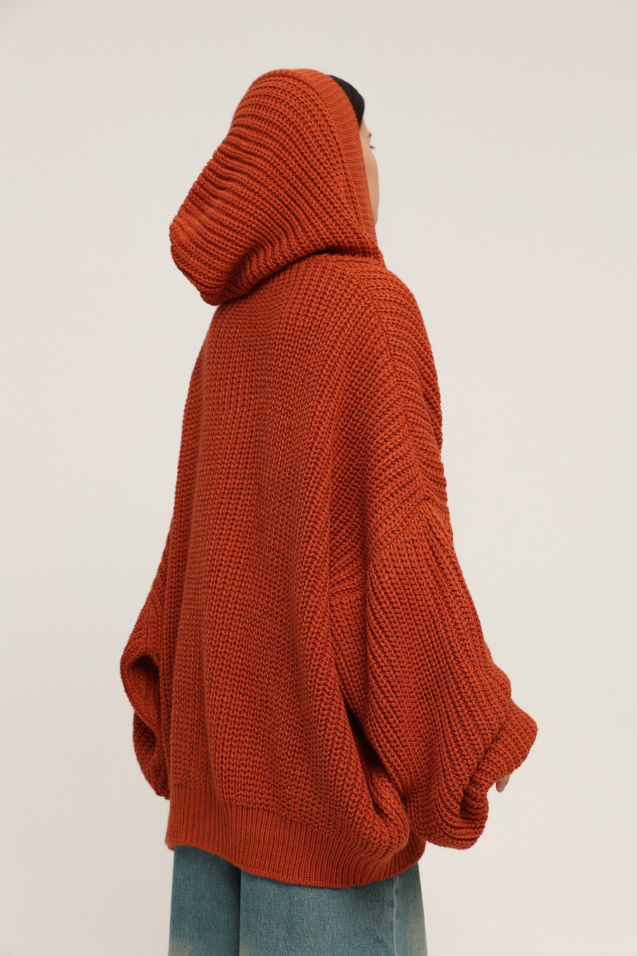 Кардиган вязаный с капюшоном