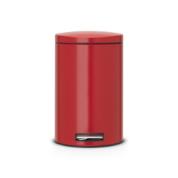 Ведро для мусора Brabantia Silent красное 12л вид спереди