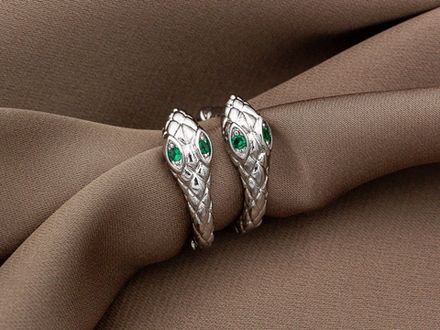 Cерьги-кольца "Змеи" 16мм