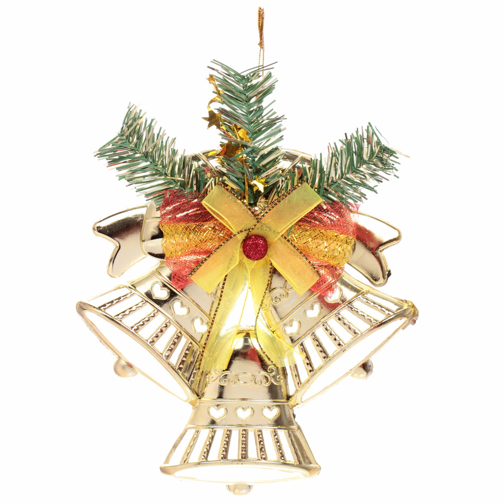 Украшение новогоднее «Звонкое трио» 17,5*20 см, Золото