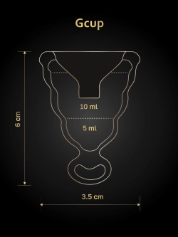 Gvibe Gcup Black - Силиконовая менструальная чаша с защитой от протечек
