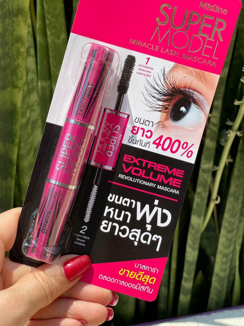 Удлиняющая тушь для ресниц Супермодель Extreme Volume Super Model 4D Mistine