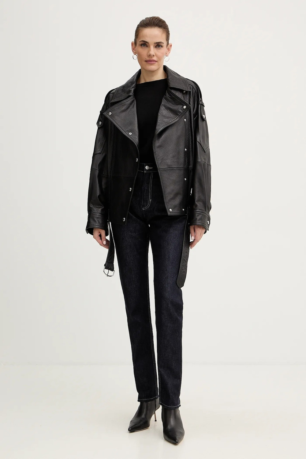 Куртка кожаная женская BOSS C_Sassea