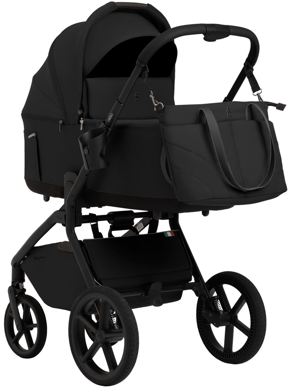 Коляска 4 в 1 Sweet Baby SBL Orso New + автокресло Elegante Plus с базой i-Size ISOFIX DK780 New Black