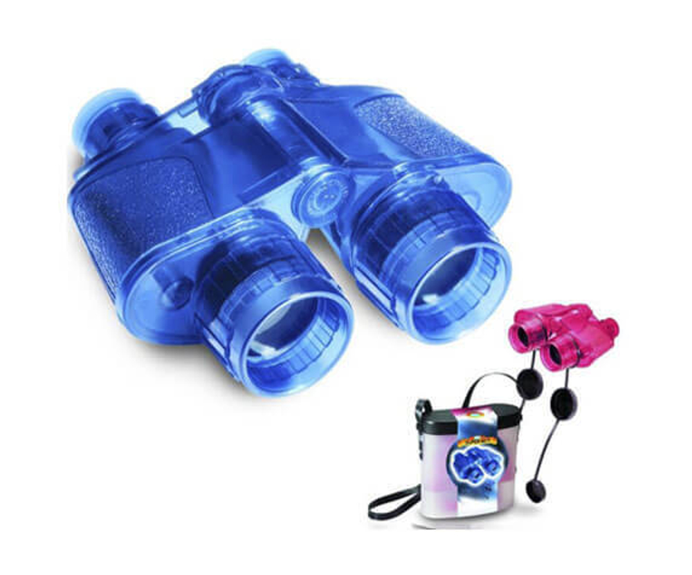 Бинокль детский Navir «Натуралист» 3,5x, прозрачный корпус, голубой, с футляром - фото 2