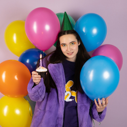 Шар (12''/30 см) Синий, пастель