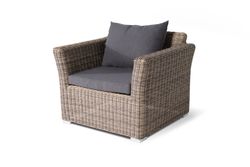 "Капучино Дабл" лаунж-зона из искусственного ротанга, цвет соломенный