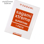 Презервативы Sagami,xtreme superthin 0,04 , латекс, 18,5 см, 5,2 см, 1 шт.