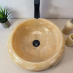 Раковина из оникса Donut Yellow Medium DO-60945 45*45*15